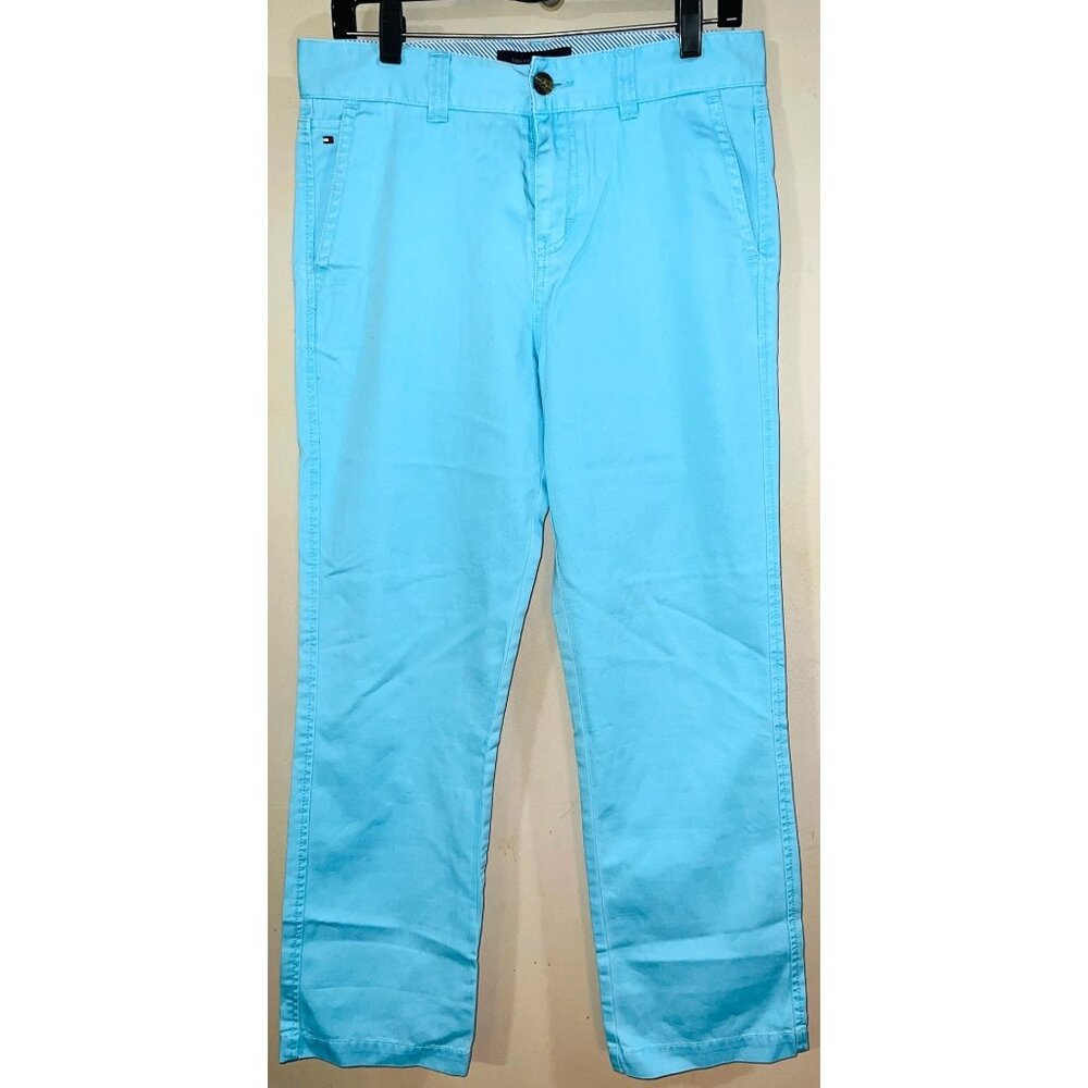 Tommy Hilfiger Women's Light Blue Cotton Blend Pants Size 20